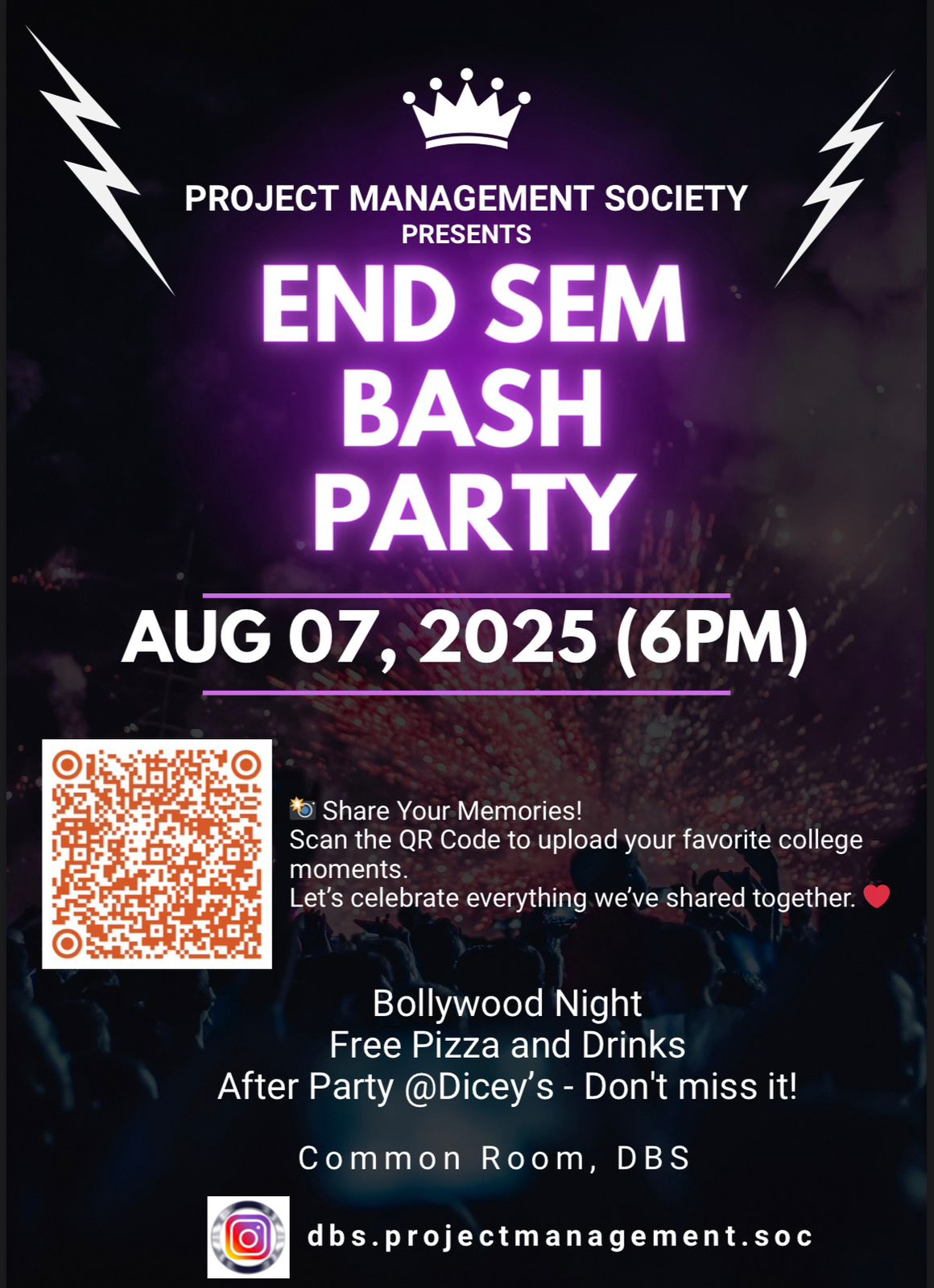 End Sem Bash Party Poster